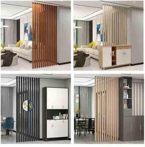 Divisor <span class=keywords><strong>de</strong></span> Habitaciones <span class=keywords><strong>de</strong></span> Pared <span class=keywords><strong>de</strong></span> Piso a Techo, <span class=keywords><strong>Listones</strong></span> <span class=keywords><strong>de</strong></span> <span class=keywords><strong>Madera</strong></span>, Separador <span class=keywords><strong>de</strong></span> Ambientes con Postes, Biombo Decorativo para Entrada - Product Image 6