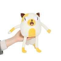 Peluche personnalisée avec logo Adventure Time, jouet d'aventure, personnage de dessin animé, grenouille verte, console de jeu bleue, poupée en peluche, oreiller