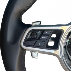 Volante de Cuero Redondo Personalizado, Superventas, para Porsche Panamera, <span class=keywords><strong>Macan</strong></span>, Cayenne, 918, 911, 718, 970, 971, 958 - Product Image 3