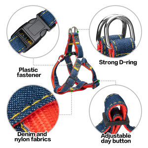 <span class=keywords><strong>Collar</strong></span> de correa de perro de mezclilla duradero y resistente ajustable OEM HanYang sin tirones para entrenamiento caminar correr para perros grandes, medianos y pequeños - Product Image 6