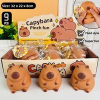 Jouet anti-stress le plus vendu : Capybara en caoutchouc souple 3D, jouet de décompression à rebond lent pour soulager le stress - Vente en gros