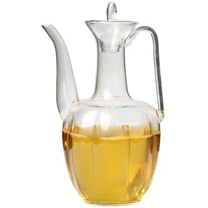 Théière en verre transparent avec couvercle, petite théière résistante à la chaleur pour usage domestique, style dynastie Song, design à tenir à la main - Product Image 5