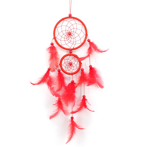 Attrape-rêves indien fait main avec plumes, décoration attrape-rêves - Product Image 2