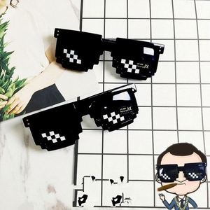 Lunettes de soleil carrées mosaïques personnalisées avec logo, vente en gros, tendance, pas chères, amusantes, pour hommes et femmes, pour fêtes - Product Image 1
