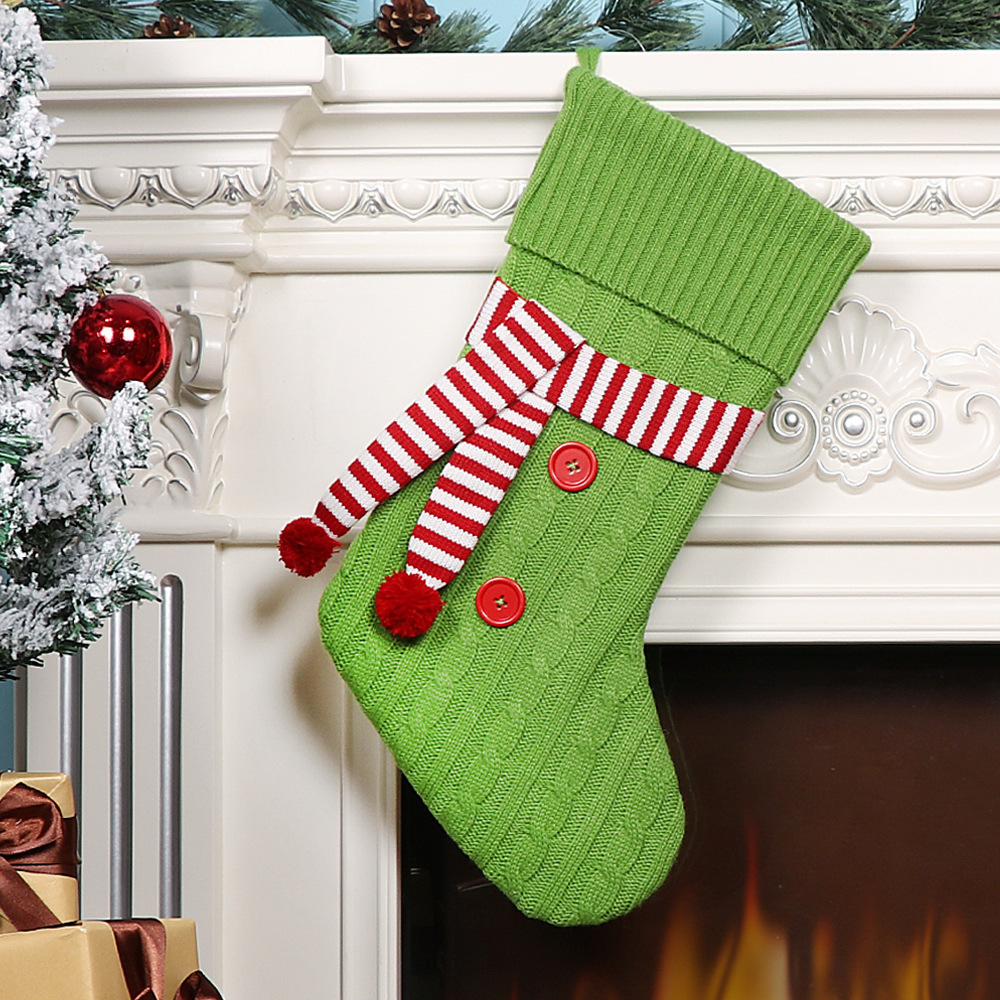 Scarf christmas stocking-green