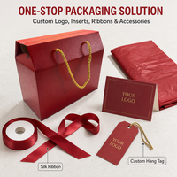 Boîte cadeau de luxe personnalisée en papier rouge avec poignée en corde dorée, pliable, en forme de toit, pour thé, mariage, festival