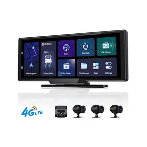 Câmera de painel 4G com 4 câmeras de gravação com wi-fi GPS adas fit 9-36V e cartão max 256g 4G streaming ao vivo verificação 4G car dvr