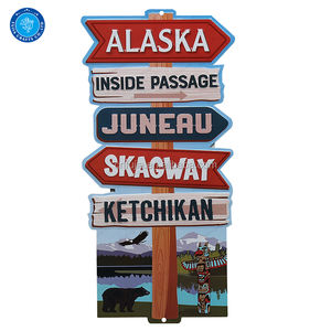 Tanda logam berbentuk khusus kustom grosir timbul cetakan timbul pelat timah cetakan offset dekorasi aluminium tanda dinding - Product Image 1