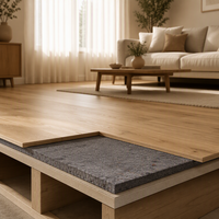 Tapis insonorisant en caoutchouc polyuréthane durable et flexible, imperméable, pour usage domestique, divertissement, projets d'aménagement intérieur, isolation acoustique