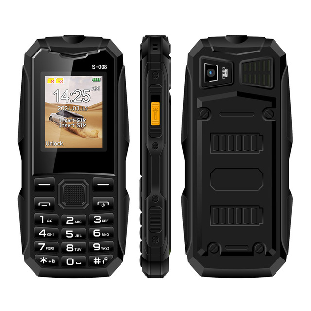 User-friendly UNIWA S008 1.8 Inch Screen 25BI Big Battery Rugged Style GSM Keypad Mobile Phone