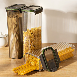 Noodle <b>Storage</b> <b>Box</b> Transparent Airtight Cylinder Clip On <b>Lid</b> Kitchen Food Grain Container 800Ml - Product Image 4