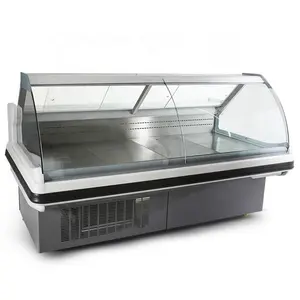 Best selling display deli showcase chiller voor gekookt voedsel vlees gekoelde apparatuur