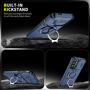 Funda para <span class=keywords><strong>Samsung</strong></span> A57, A37, A17, A07, A56, A36, A55 con Cubierta Deslizante para Cámara, Anillo de Soporte, Resistente a Impactos - Product Image 4