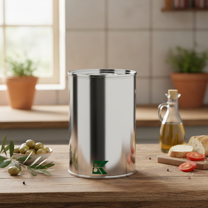 Envase Metálico Cilíndrico Kontensan L890 de 600 ml de Capacidad para Envasado de Aceite de Oliva y Alimentos, 83xH120 mm, 0.6 L - Product Image 3