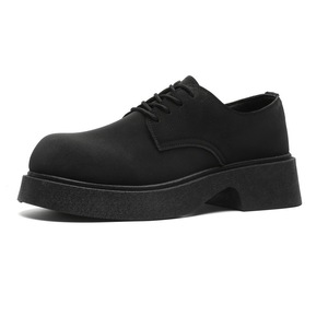 Zapatos Mocasines de Cuero Casuales Británicos para Hombre, con Cordones, Cerrados, con Suela Gruesa, Antideslizantes, Impermeables, Transpirables, Cómodos y Suaves para Oficina - Product Image 2