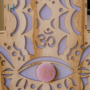Lámpara de Madera <span class=keywords><strong>Hamsa</strong></span> Personalizable para Marcas, Etiqueta Privada, Exportación B2B, Solución de Decoración de Hogar de Lujo - Product Image 6