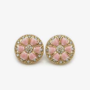 Màu hồng kim loại hoa dây nút áo len áo len phù hợp với nút trang trí cho áo - Product Image 4