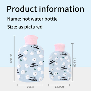 Botella de <span class=keywords><strong>agua</strong></span> <span class=keywords><strong>caliente</strong></span> y fría de fábrica personalizada, bolsa de <span class=keywords><strong>agua</strong></span> <span class=keywords><strong>caliente</strong></span> tradicional de silicona con cubierta, goma de invierno, venta al por mayor - Product Image 6