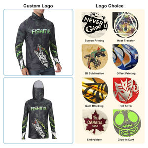 Camisa de Pesca para Hombre de Nuevo Diseño, Impresión Personalizada, Antibacteriana, UPF50, Transpirable, de Secado Rápido, Ligera, de Manga Larga - Product Image 3