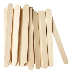 100 Stks/set Ijslollystokjes Natuurlijke Houten Pop Ijslollystokjes 11.4Cm Lengte Woodcraft Ijsstokjes Ijslolly Accesoria Bal