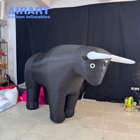 Costume de taureau gonflable avec logo personnalisé pour les activités de parc d'attractions parent-enfant