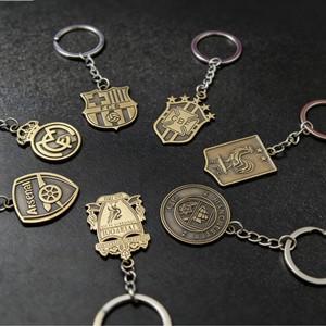 Llavero de Bronce con Emblema de Equipo de Fútbol, Material de Aleación de Zinc, Colgante del <span class=keywords><strong>Barcelona</strong></span>, Accesorios para Llaves de Coche - Product Image 3