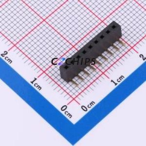 HX PM2.0-1x9P WC Pin Socket Bent Lead Through Hole,P=2mm Connector 1x9P 2mm Square Hole Right Angle Insert - Product Image 1