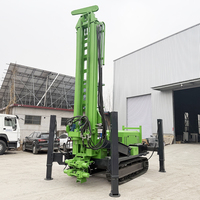 Foreuse à chenilles portable pour puits d'eau, moteur diesel, pour projets de forage en zone montagneuse