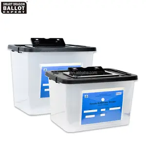 60 65 لتر متعددة الوظائف الانتخابات التصويت مربع PP البلاستيك شفافة صندوق اقتراع مع عجلات