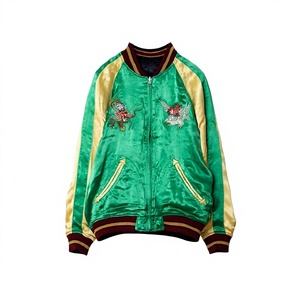 Chaqueta Varsity de Satén Premium para Hombre, Chaqueta Bomber Ligera de Béisbol, Impermeable, Transpirable, de Poliéster/Algodón, con Cuello Alto para Invierno - Product Image 1