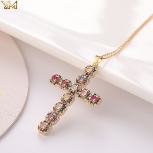 Collar con Colgante de Cruz <span class=keywords><strong>y</strong></span> Circonita para Mujer, 83 Modelos, Chapado en Oro, de Latón Inoxidable, Joyería Amuleto para Regalo - Product Image 5