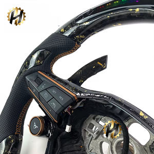 Volant en fibre de carbone forgé sur mesure avec LED, cuir/pour SEAT <span class=keywords><strong>Cupra</strong></span> <span class=keywords><strong>Leon</strong></span> X 1 FR MQB EVO PQ, style <span class=keywords><strong>racing</strong></span> (D/Flat/F1) - Product Image 4