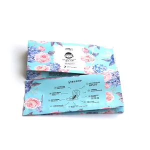 Custom Printed Women Panty Liners Bag Laminated Plastic Packaging Bags Sanitary Napkin Pad Pouch