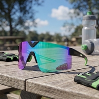 Lunettes de sport OEM/ODM pour la course à pied et le cyclisme, verres polarisés UV400 semi-cerclés en polycarbonate, anti-rayures, étui personnalisé
