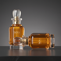 Vente en gros de flacons de parfum en verre de luxe 50ml 100ml, flacon de parfum vide personnalisé avec emballage en boîte OEM ODM