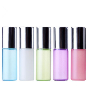 Botella de rodillo con tapa de plata/oro para <span class=keywords><strong>perfume</strong></span>/aceite esencial, 5ml, <span class=keywords><strong>perla</strong></span>, verde, azul, blanco, Morado, <span class=keywords><strong>Rosa</strong></span>, dorado - Product Image 3