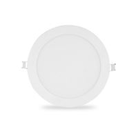 Lampu Panel LED Ultra Tipis 3W 6W 9W 12W 15W 18W 24W 3000K/4000K/6000K Dapat Diredupkan AC220V 12V Lampu Panel LED Datar Bulat untuk Plafon