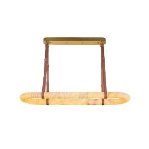 Candelabro de mármol español de alabastro lineal iluminación de celo lámpara colgante de mármol de cuero para comedor - Product Image 5