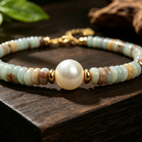 Bracelet en pierre naturelle Shoushan pour femme, perles d'abaque, breloque perle, bracelet ajustable en pierres précieuses, bijoux en gros