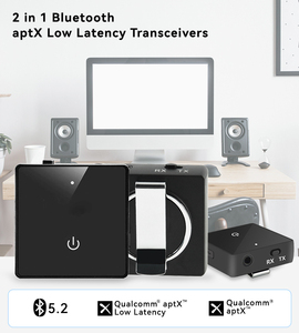 Transmisor y Receptor <span class=keywords><strong>Bluetooth</strong></span> 5.2 Qualcomm AptX de Baja Latencia, <span class=keywords><strong>Adaptador</strong></span> de Audio Inalámbrico 2 en 1 con Entrada Auxiliar de 3.5mm y RCA <span class=keywords><strong>para</strong></span> TV y PC - Product Image 4