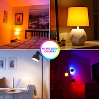 Ampoule intelligente Wifi, 9w, E27, E26, B22, A60, LED, contrôle vocal Google Home, 110-240v, télécommande à distance