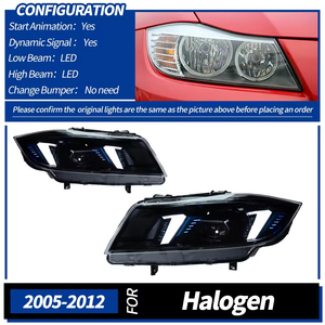 Faros Delanteros LED Mejorados para <span class=keywords><strong>BMW</strong></span> Serie 3 E90 <span class=keywords><strong>E91</strong></span> <span class=keywords><strong>320i</strong></span> 330i 335i, Conjunto de Faros Xenón/Halógeno 2005-2012 - Product Image 5