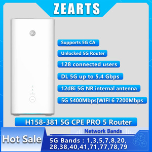 5G CPE Pro 5 รุ่น H158-381 WiFi6 7200mbps โมเด็มเราเตอร์ไร้สายแบบดูอัลแบนด์ พร้อมช่องใส่ซิมการ์ด อุปกรณ์อินเทอร์เน็ตภายในอาคาร - Product Image 1
