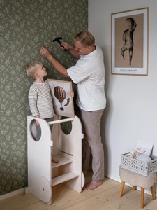 <span class=keywords><strong>Tour</strong></span> d'apprentissage Montessori 3 en 1 pour tout-petits, pour la cuisine, <span class=keywords><strong>tour</strong></span> d'aide réglable multifonction en bois avec roulettes - Product Image 6