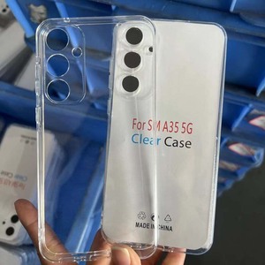 Funda negra para teléfono móvil de TPU suave transparente de 1,5mm de espesor para Samsung Galaxy A55 A35 S23 S24 Plus Ultra A15 A05 <span class=keywords><strong>M33</strong></span> - Product Image 4