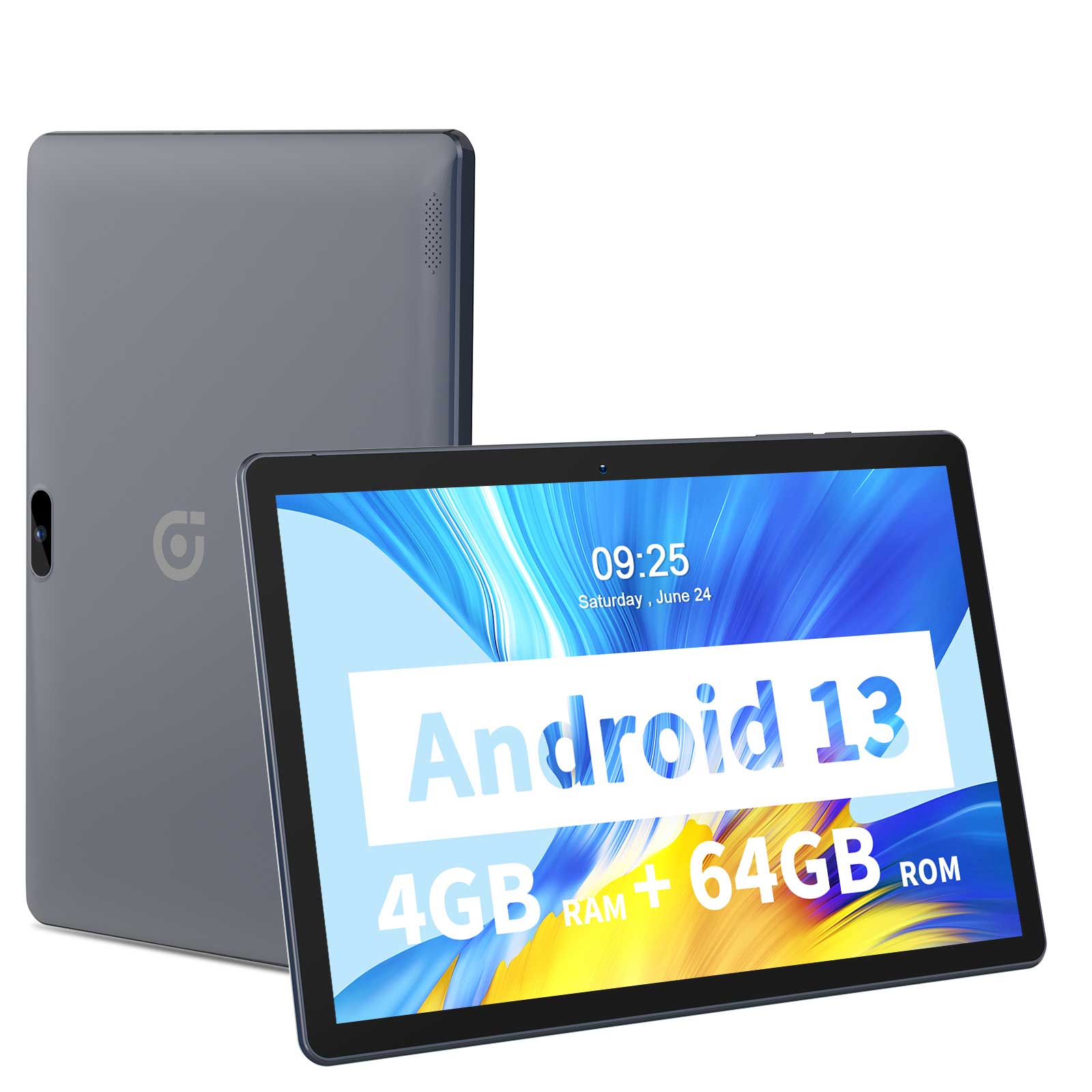 PRITOM 10'' Android Tablet - Quad Core, 4GB RAM, 64GB Storage
