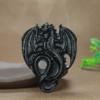 Nouvelle statue de dragon en jade naturel sculptée et gravée, objet décoratif artisanal Feng Shui, mascotte