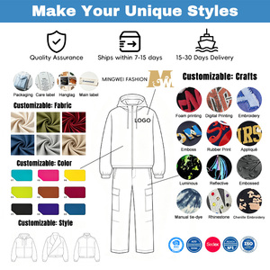 Ensemble de survêtement personnalisé pour homme avec bandes de course, veste zippée intégrale et pantalon, style streetwear Y2K, fabricant OEM ODM avec logo personnalisé - Product Image 2