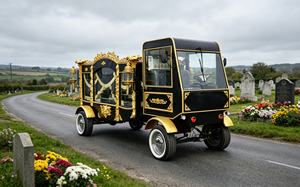 Meilleure Vente : Voiture funéraire électrique noire dorée / Voiture funéraire rétro / <span class=keywords><strong>Transport</strong></span> spécial funéraire direct usine - Product Image 6