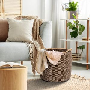 Décoration murale pour la maison, objets suspendus anciens, paniers à linge en rotin faits à la main, fabricants de plateaux en osier - Product Image 4